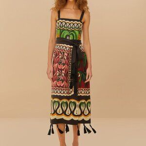 Off-White Coconut Tree Flow LENZING™ ECOVERO™ Euroflax™ Dress (New - Unused)